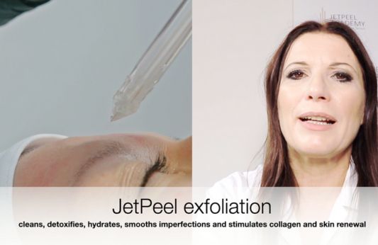 13. Which products are used to perform the JetPeel Exfoliation, what is the technique?