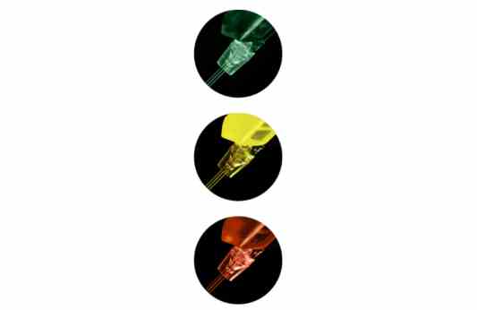 Green, Yellow-Green, Amber LED Tips – Vertical