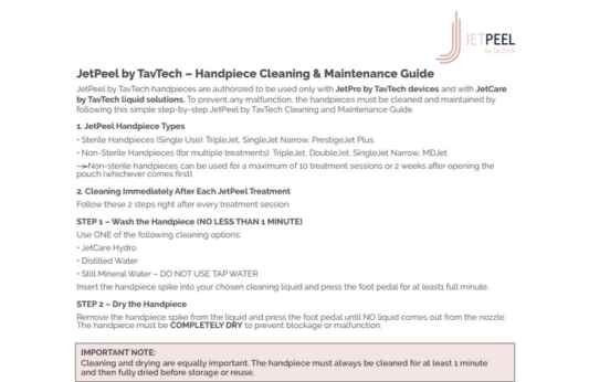 Handpiece Cleaning & Maintenance Guide